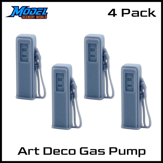 N Scale 1:160 Art Deco Vintage Gas Pump Resin Model 4pk
