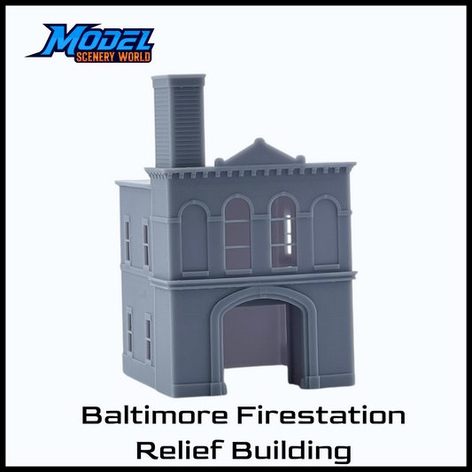 N Scale 1:160 Baltimore Firehouse Relief Building-Resin