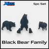 Bears with Cubs (5pk) - S Scale 1:64 - Black