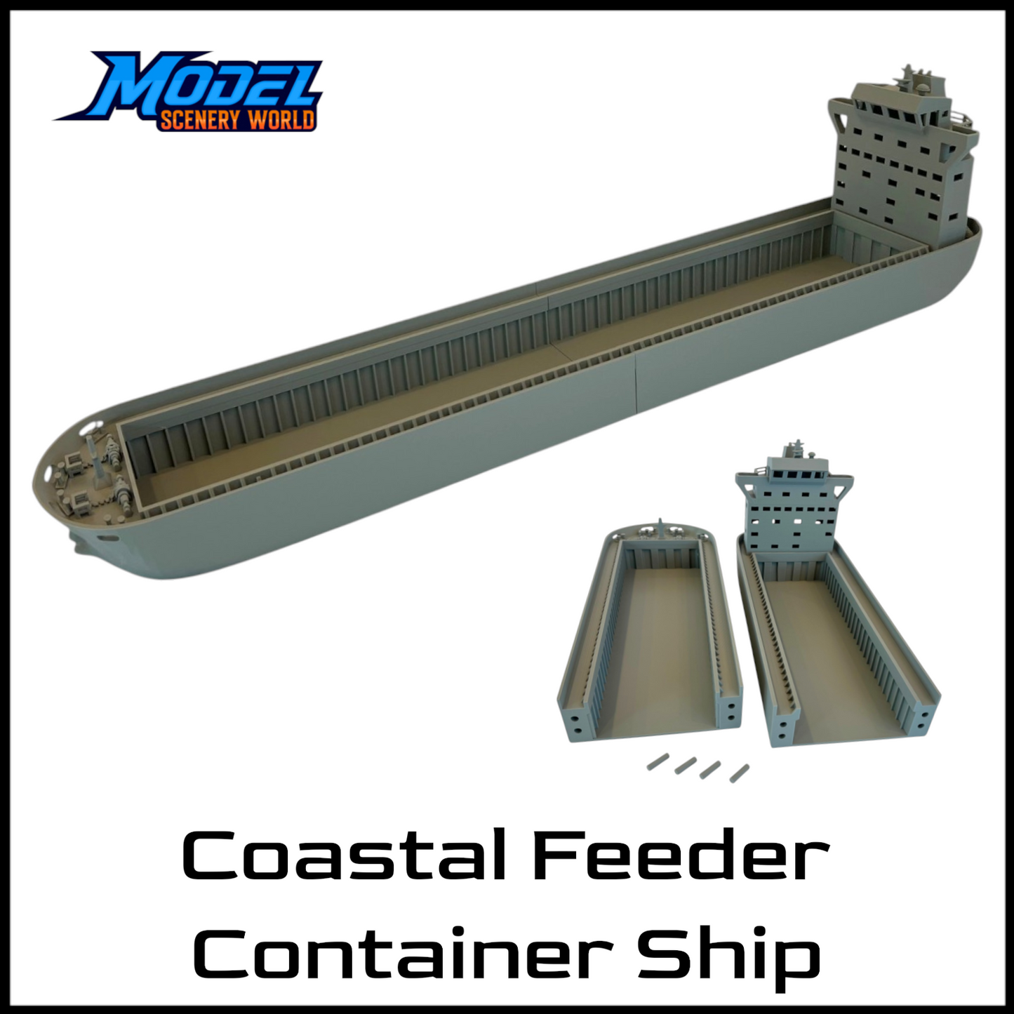 HO Scale 1:87 Coastal Feeder Container Ship