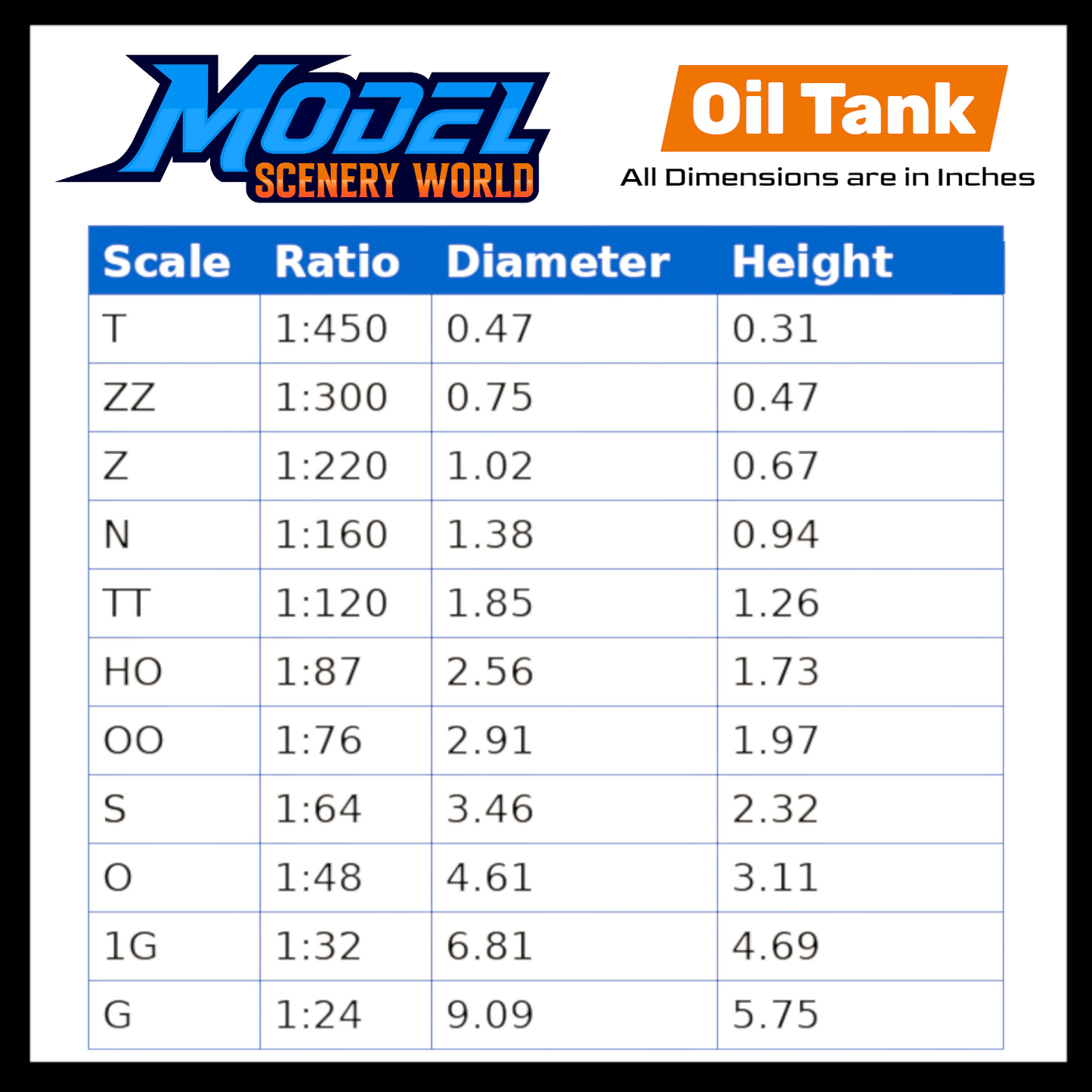 N Scale 1:160 Standard Oil or Fuel Tank Metallic Silver