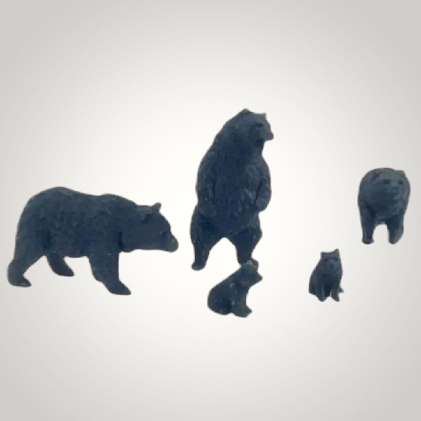 Bears with Cubs (5pk) - N Scale - Black