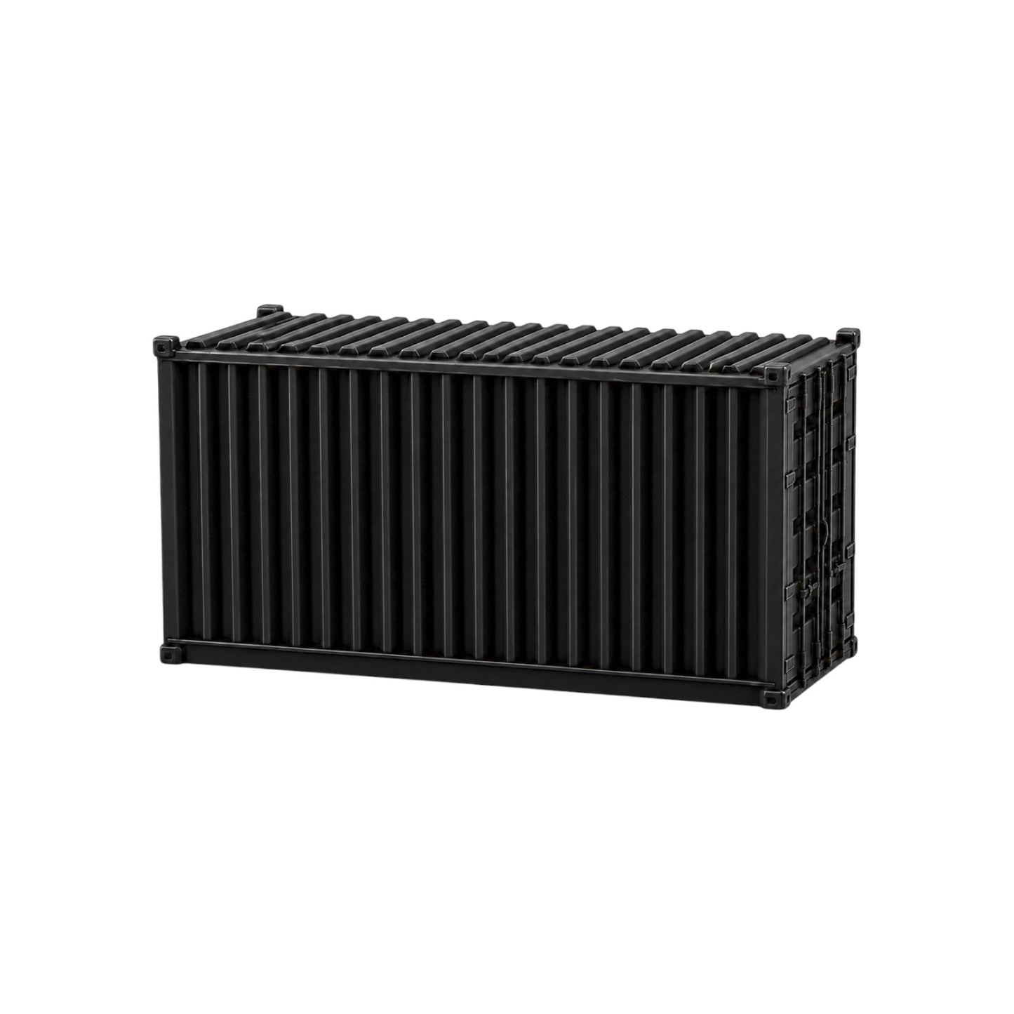 HO Scale 1:87 20' Shipping Containers Black 2pk