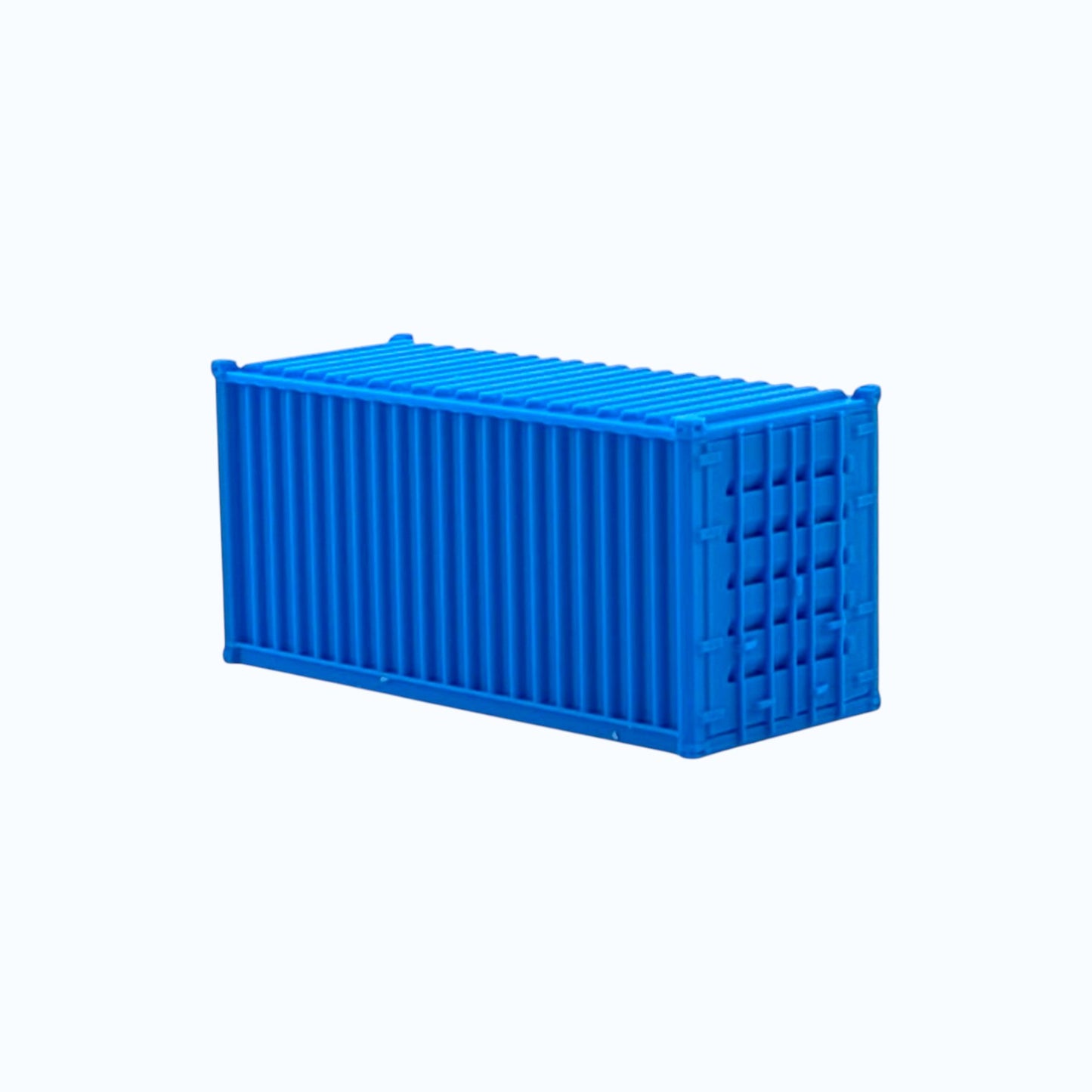 N Scale 1:160 - 20' Shipping Containers (2pk) - Cyan Blue