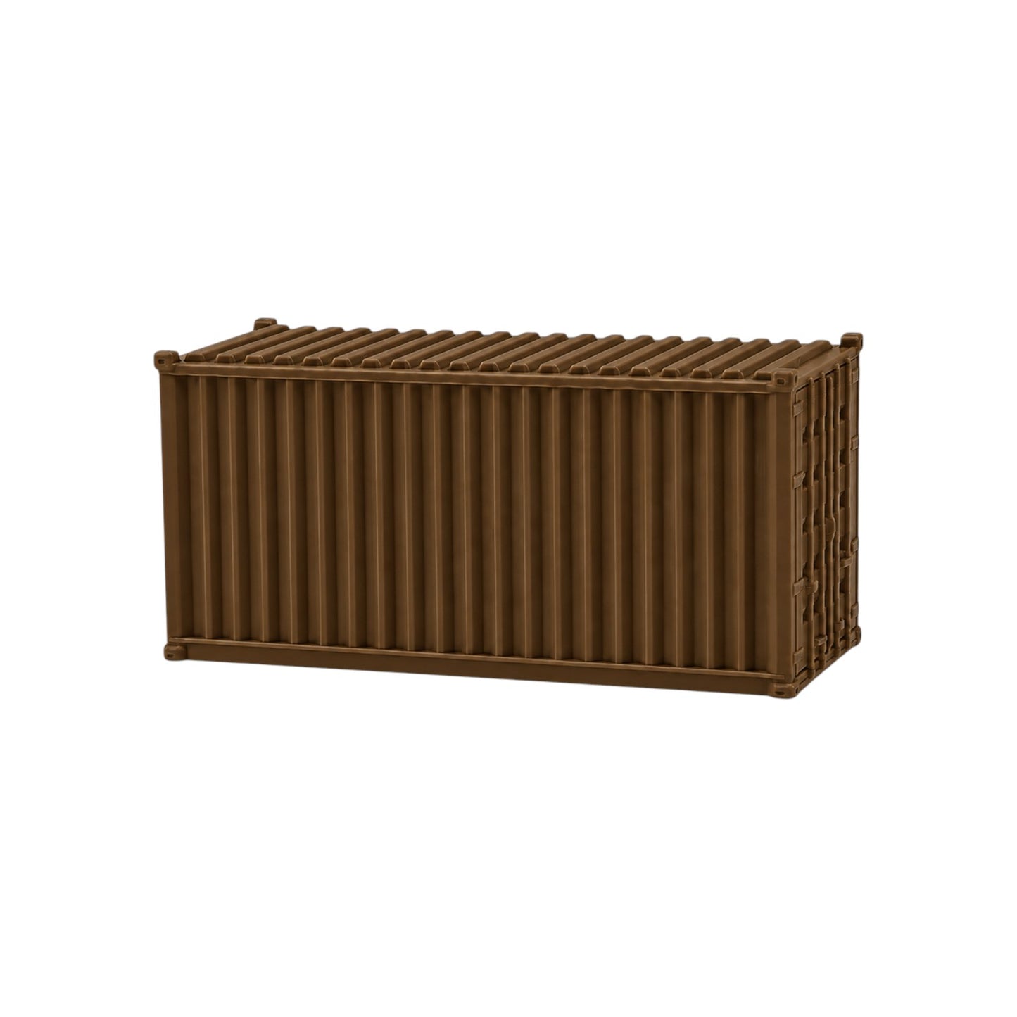 N Scale 1:160 20' Shipping Containers Brown 2pk