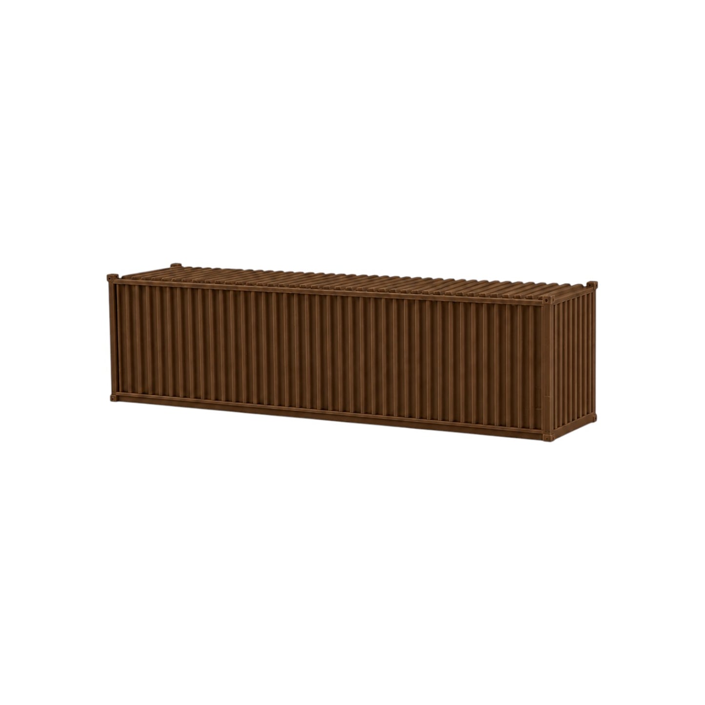 HO Scale 1:87 40' Shipping Containers Brown 2pk
