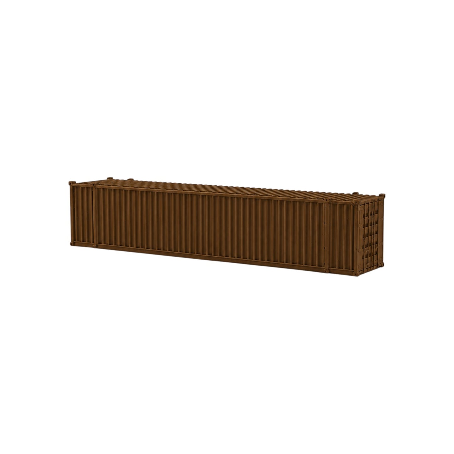 HO Scale 1:87 48' Shipping Containers Brown 2pk