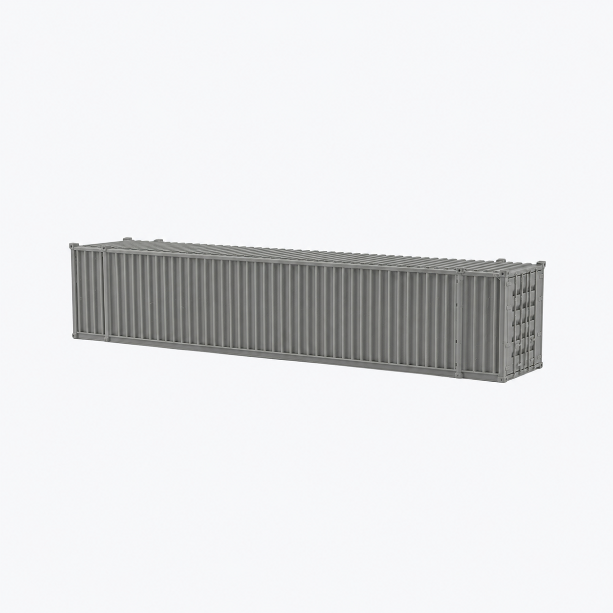 HO Scale 1:87 48' Shipping Containers Gray 2pk