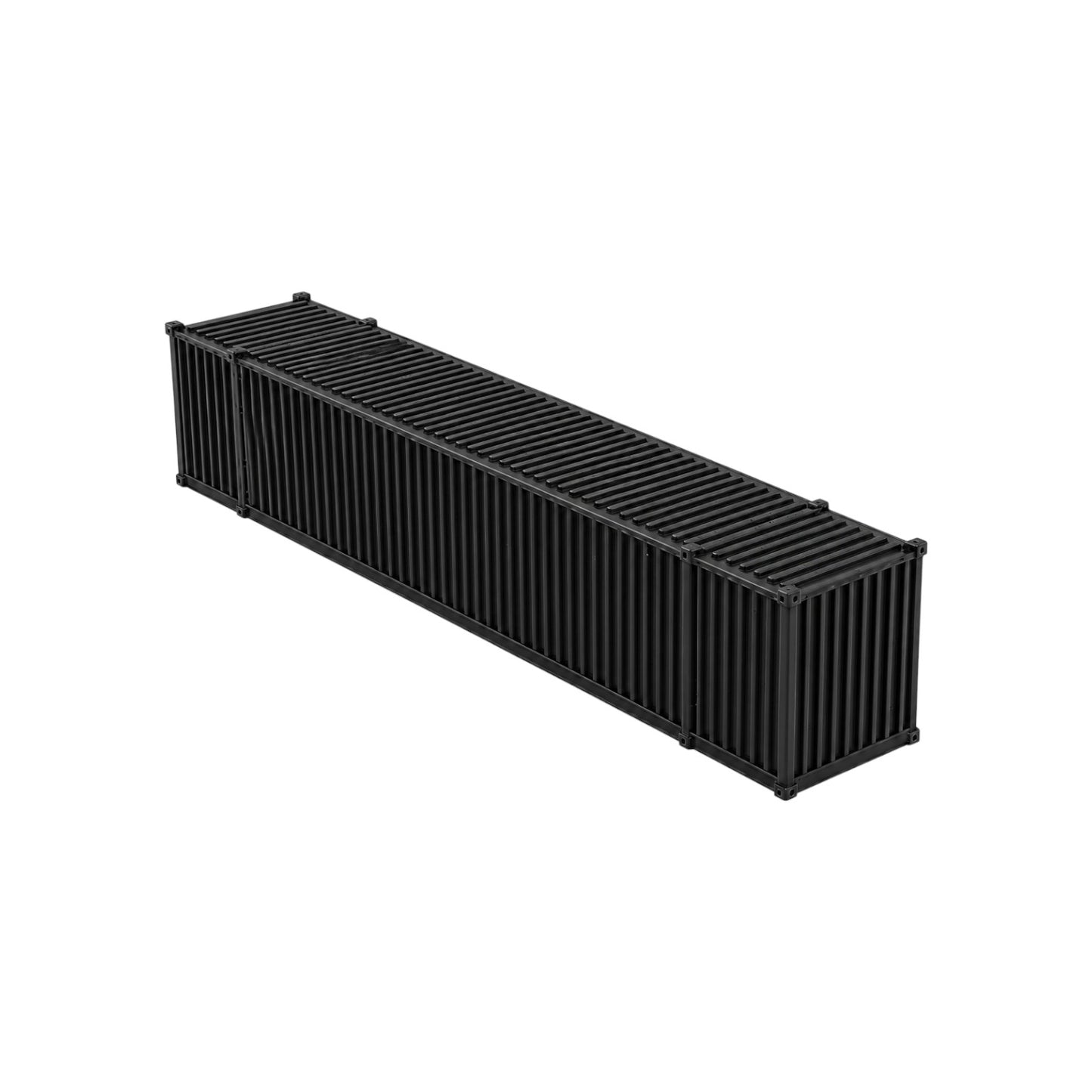 N Scale 1:160 53' Shipping Containers Black 2pk