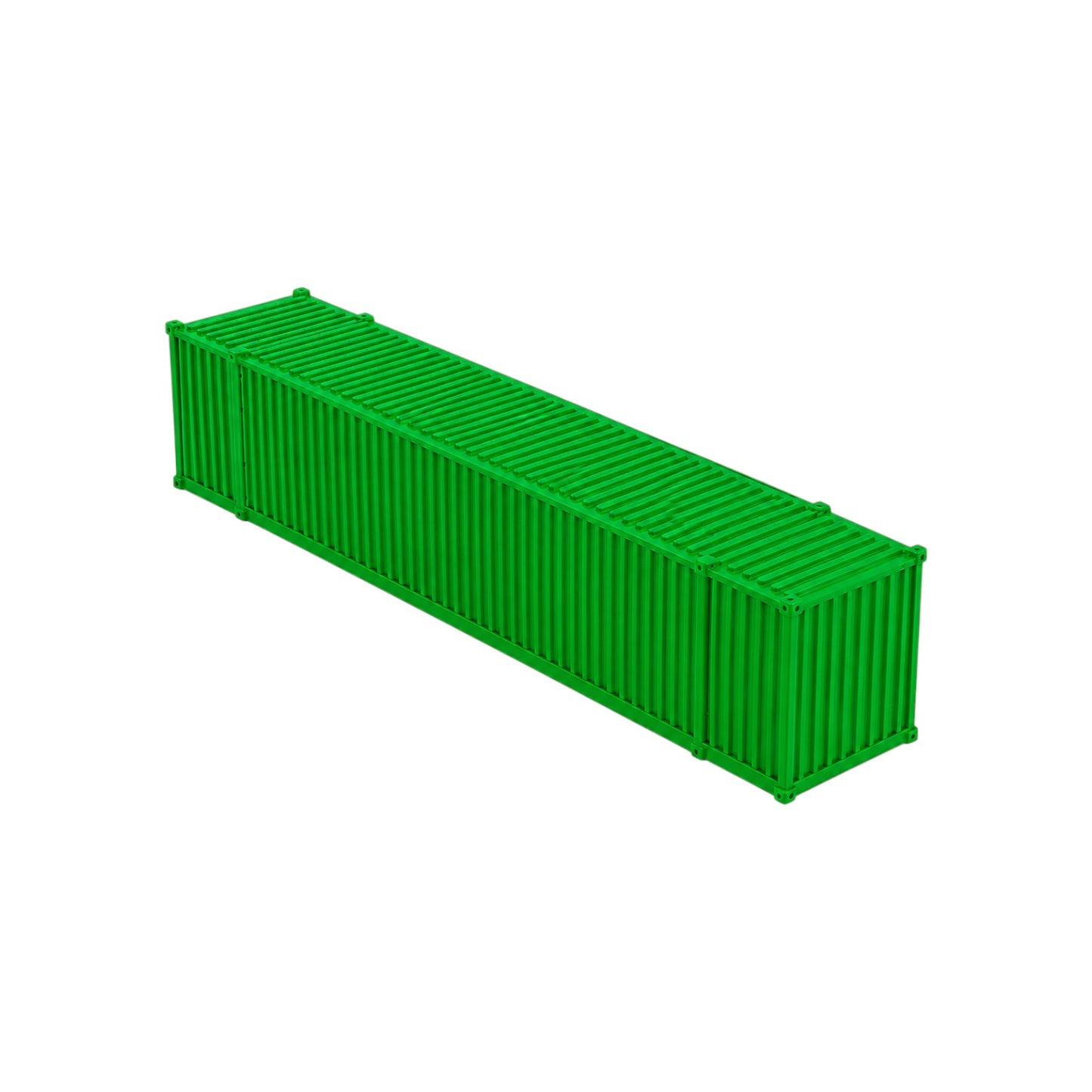 N Scale 1:160 53' Shipping Containers Green 2pk
