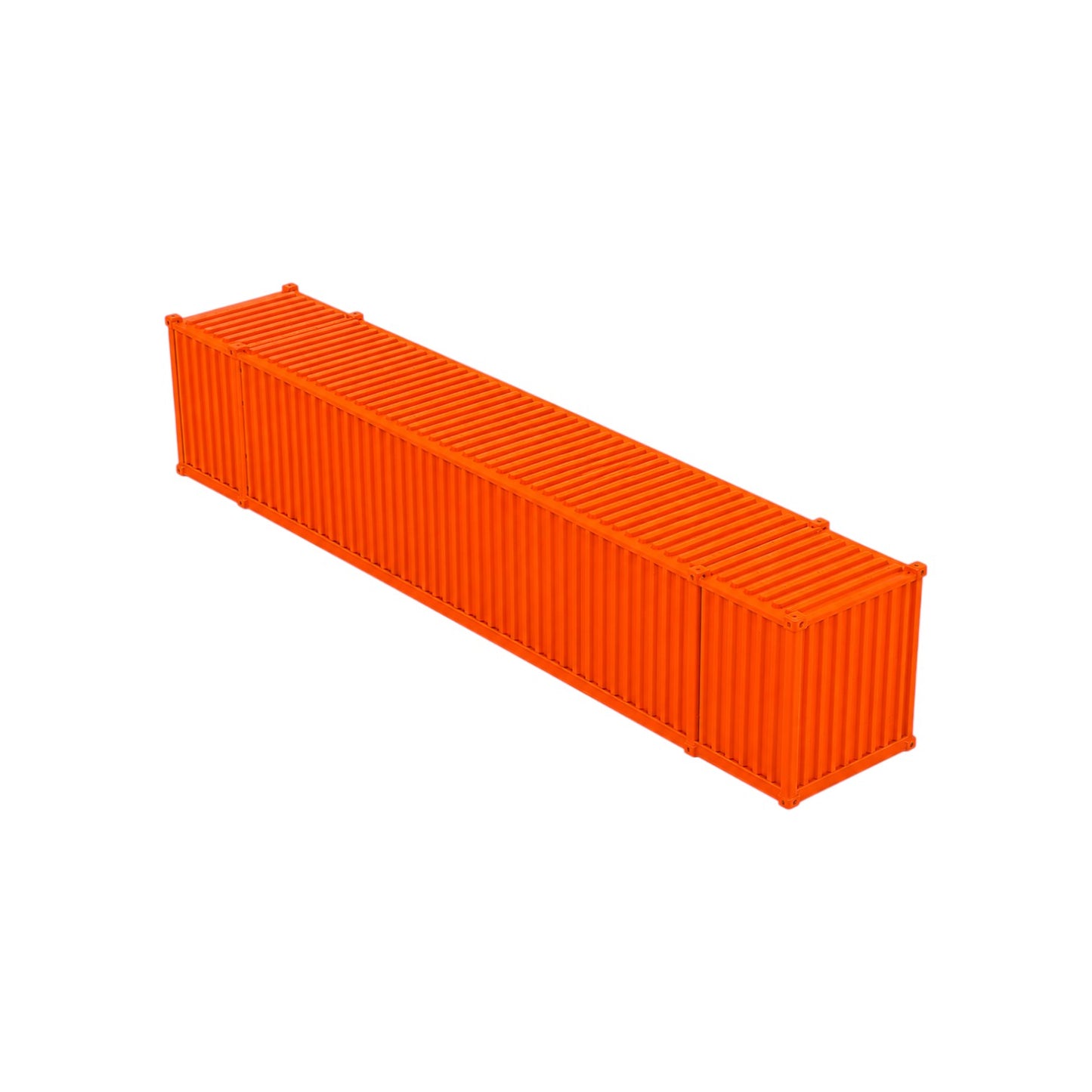N Scale 1:160 53' Shipping Containers Orange 2pk