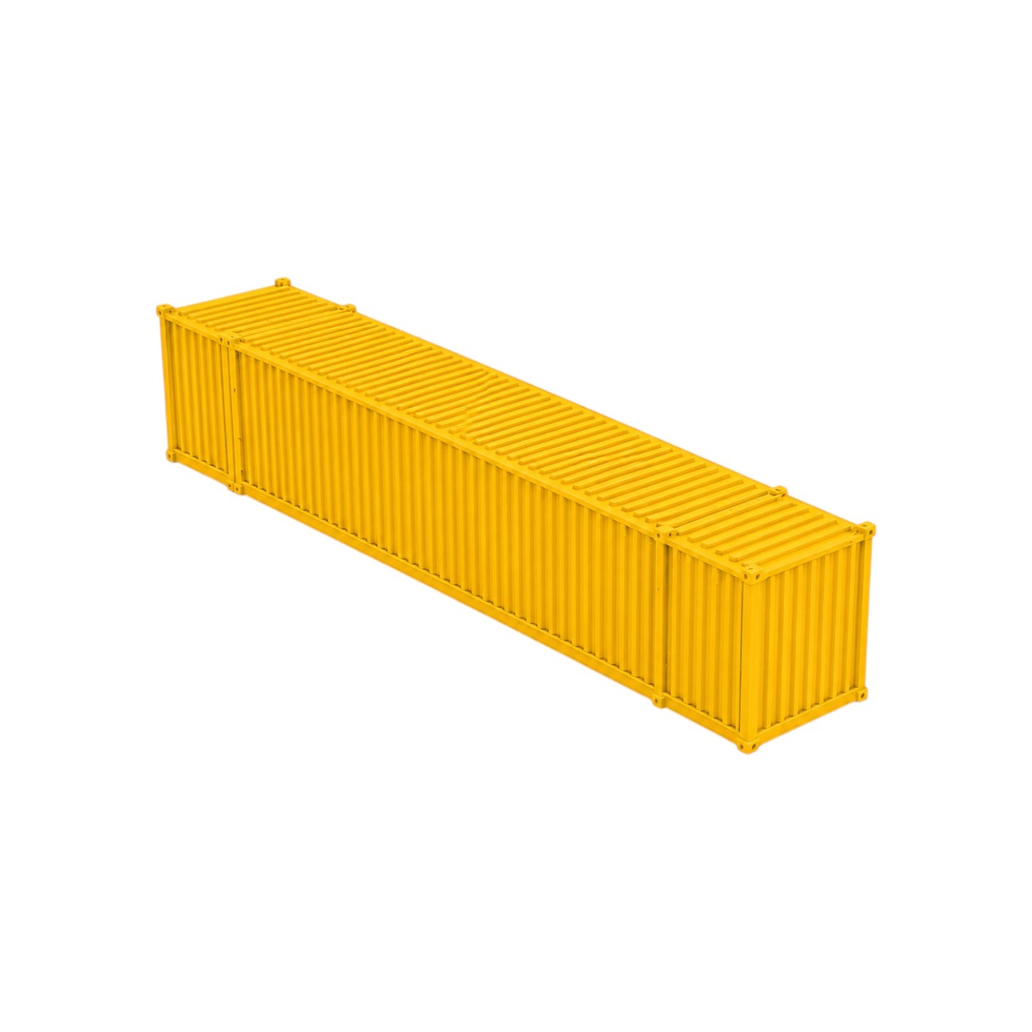 HO Scale 1:87 53' Shipping Containers Yellow 2pk
