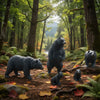 Bears with Cubs (5pk) - S Scale 1:64 - Black