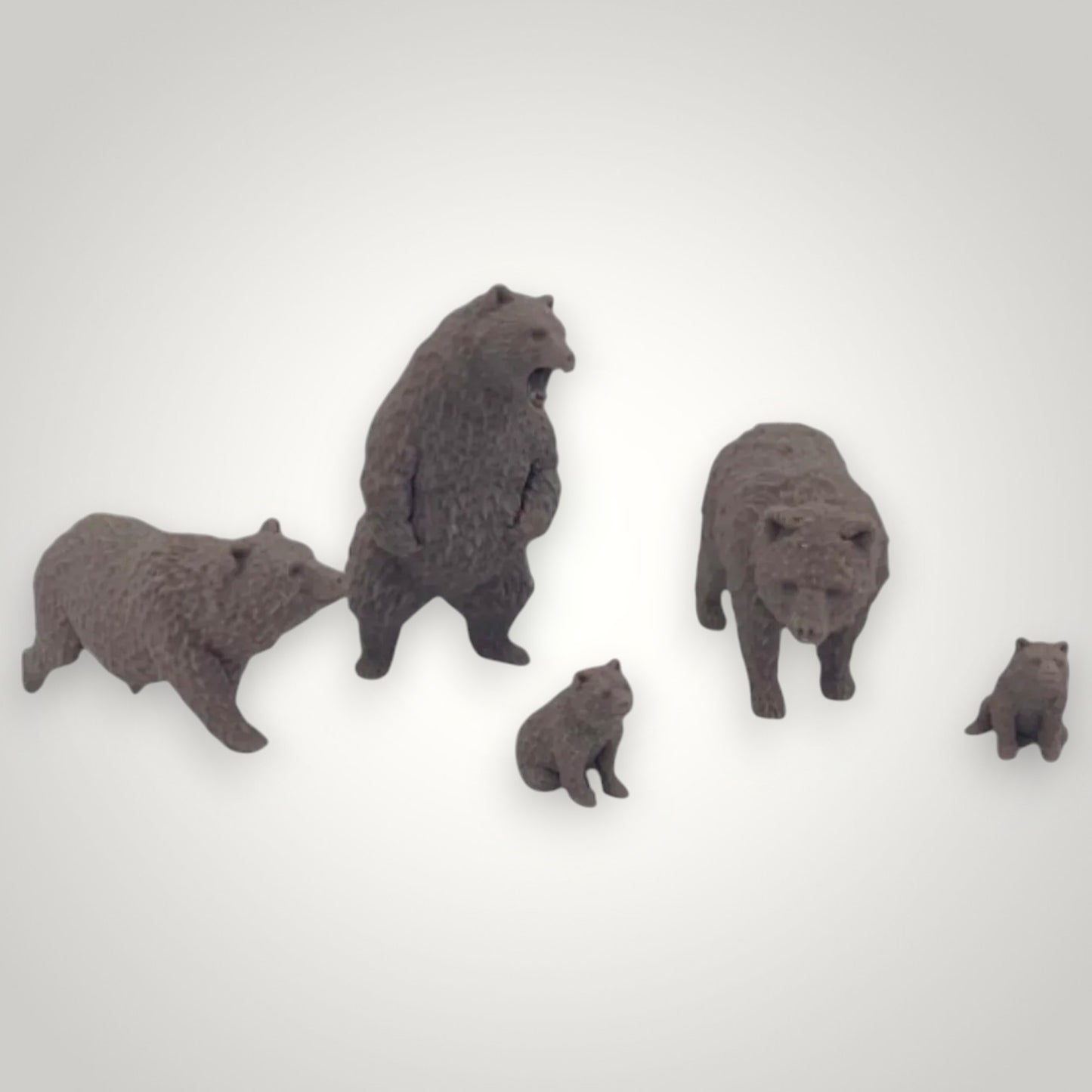 Bears with Cubs (5pk) - G Scale 1:24 - Brown