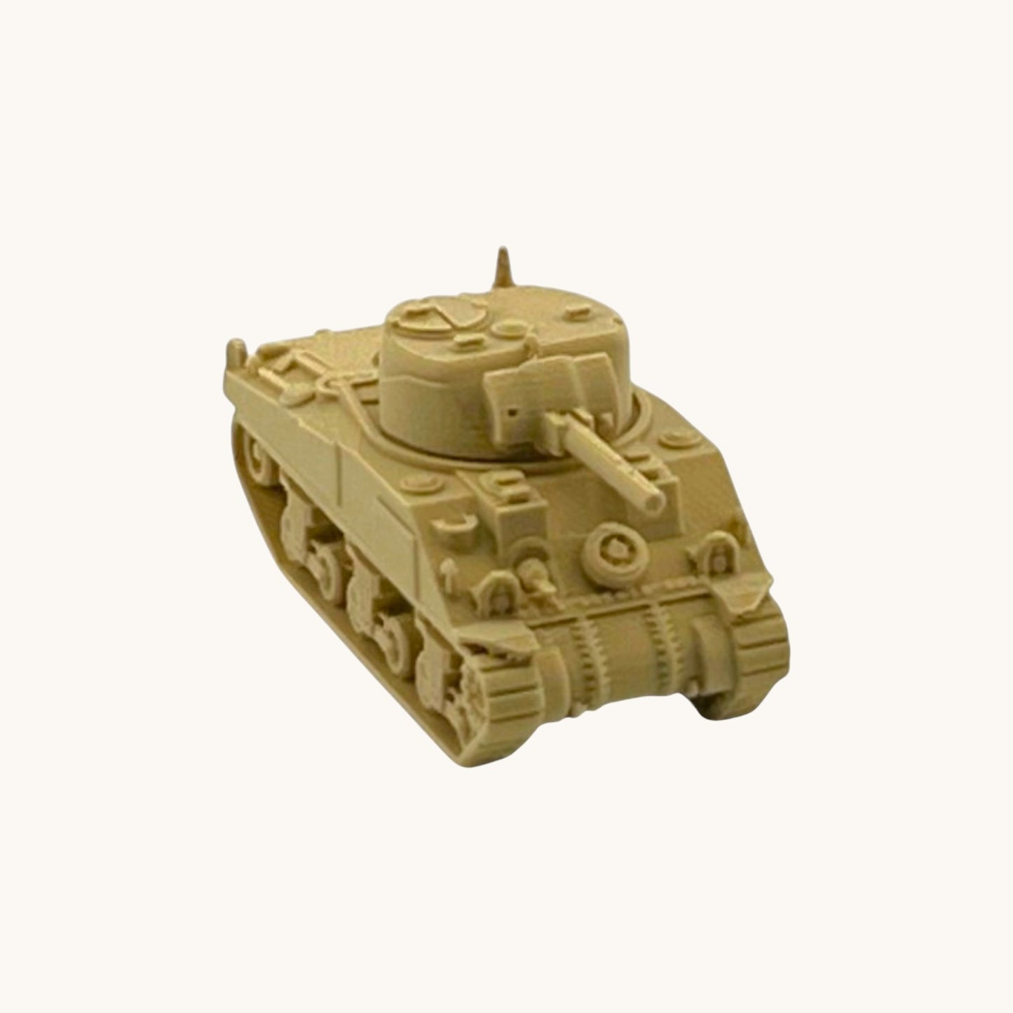 HO Scale 1:87 WWII Sherman Tank M4 - Beige