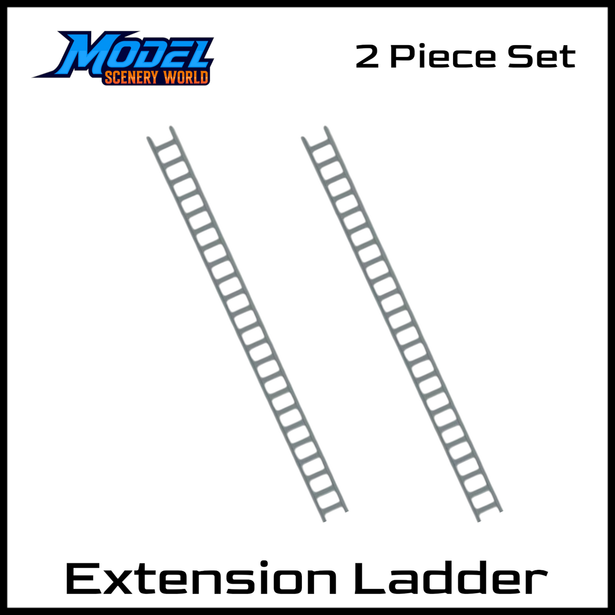 G Scale 1:24 Extension Ladder (2pcs)-Gray