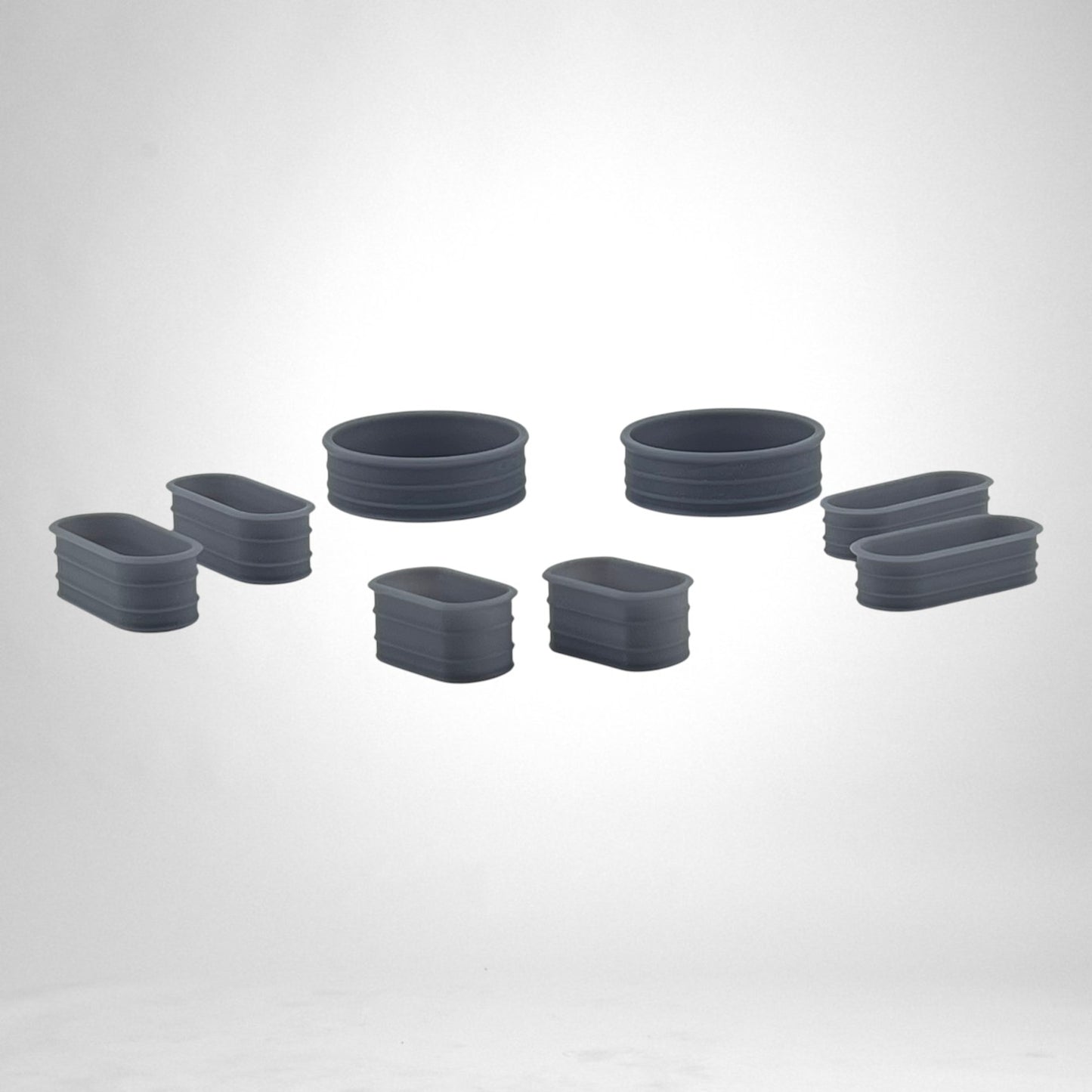 S Scale 1:64 Farm Troughs & Stock Tanks 8pc Set-Resin