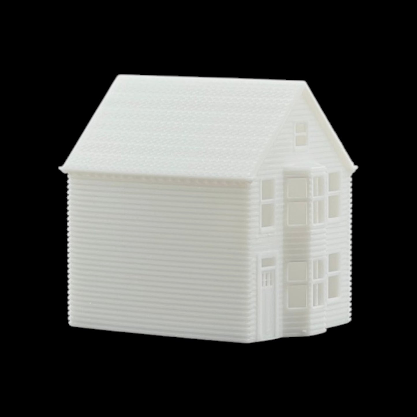 N Scale 1:160 Classic Victorian Bay Window Resin House