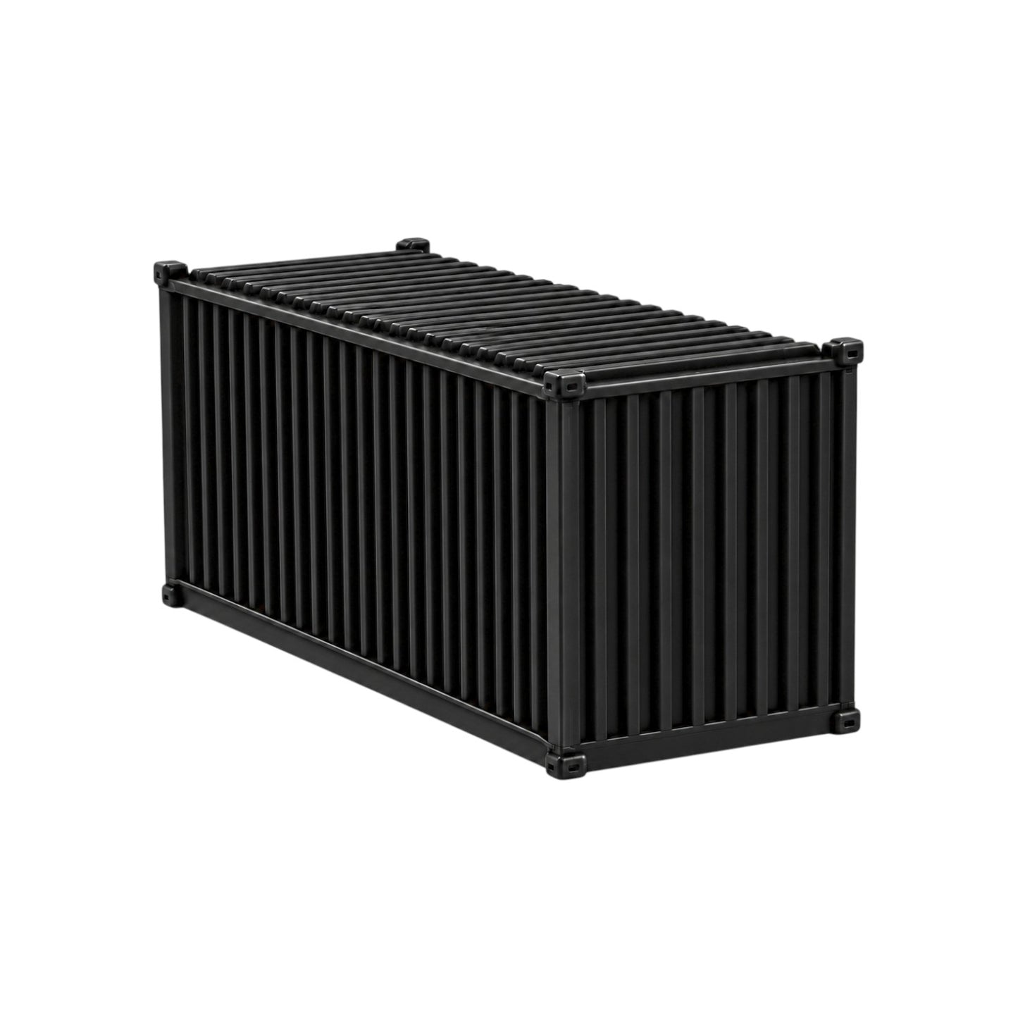 HO Scale 1:87 20' Shipping Containers Black 2pk