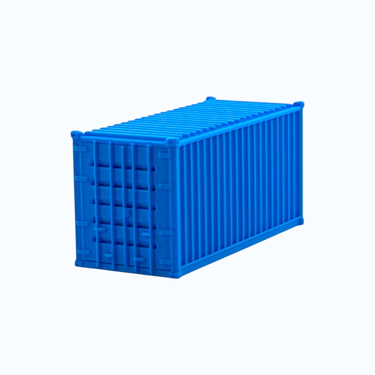 N Scale 1:160 - 20' Shipping Containers (2pk) - Cyan Blue