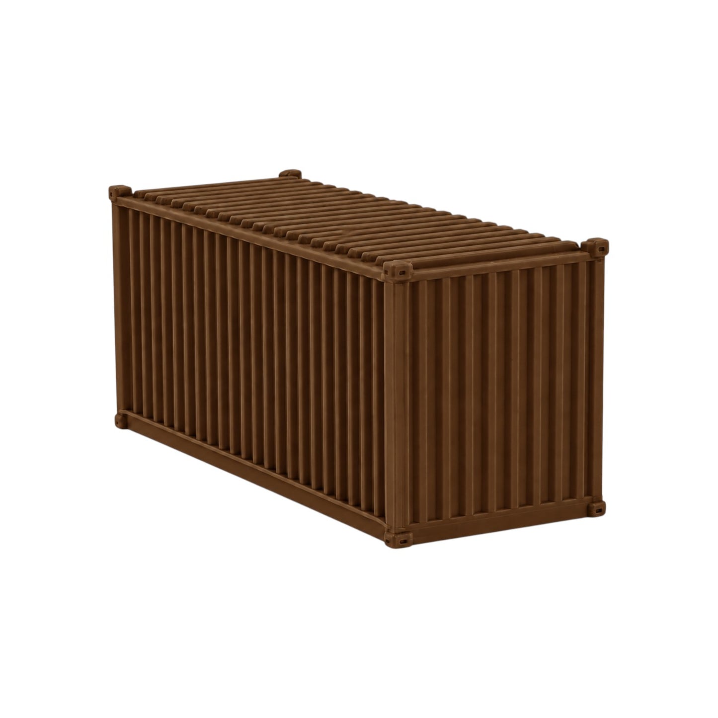 HO Scale 1:87 20' Shipping Containers Brown 2pk