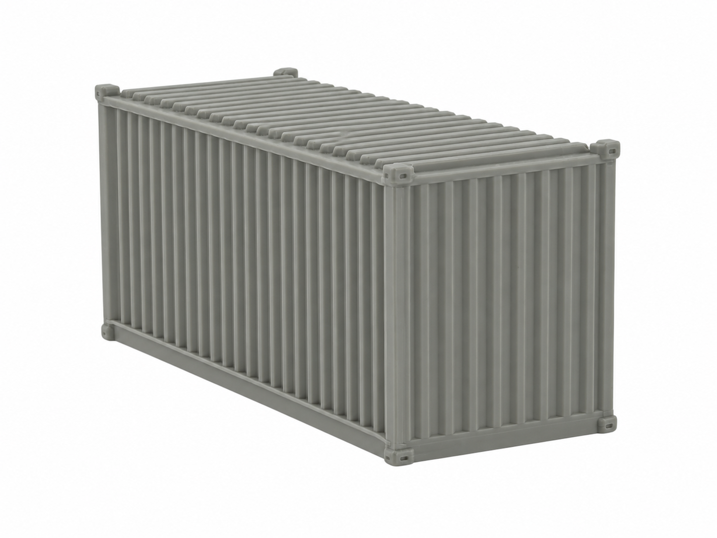 N Scale 1:160 20' Shipping Containers Gray 2pk