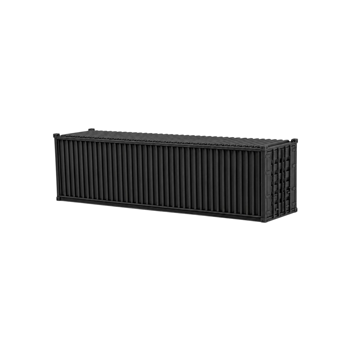 N Scale 1:160 40' Shipping Containers Black 2pk