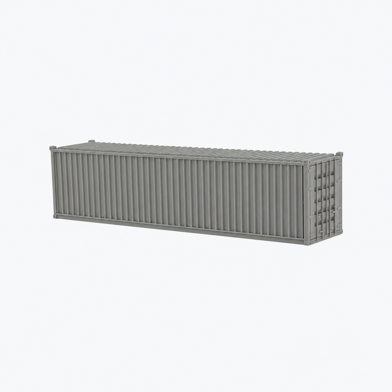 HO Scale 1:87 40' Shipping Containers Gray 2pk