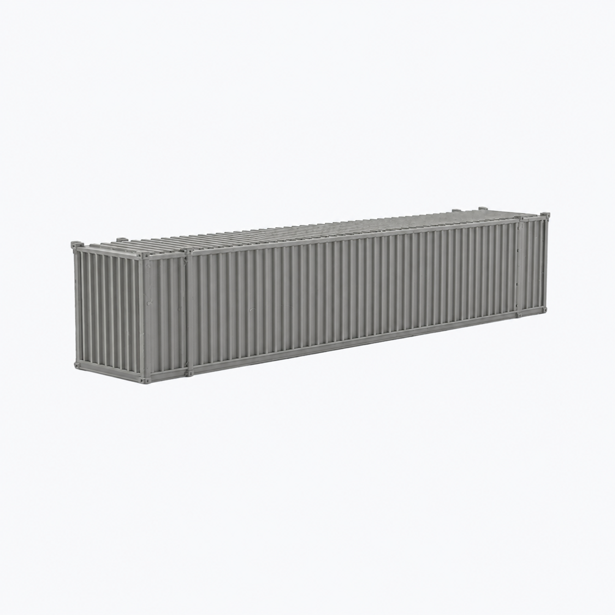 HO Scale 1:87 48' Shipping Containers Gray 2pk