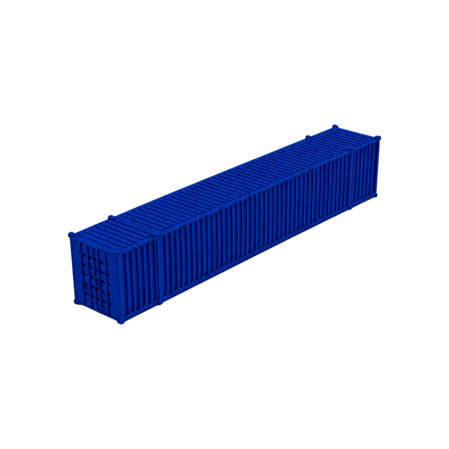 HO Scale 1:87 53' Shipping Containers Blue 2pk