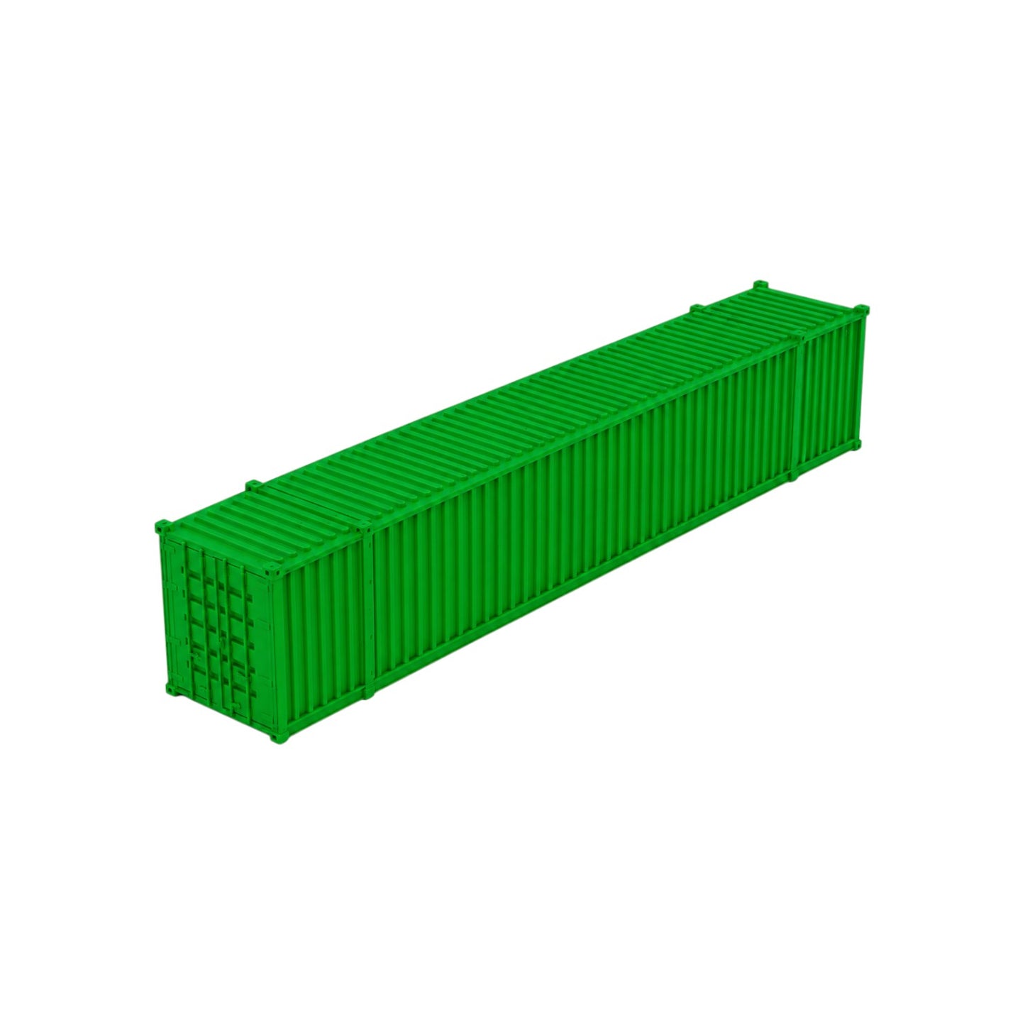 HO Scale 1:87 53' Shipping Containers Green 2pk