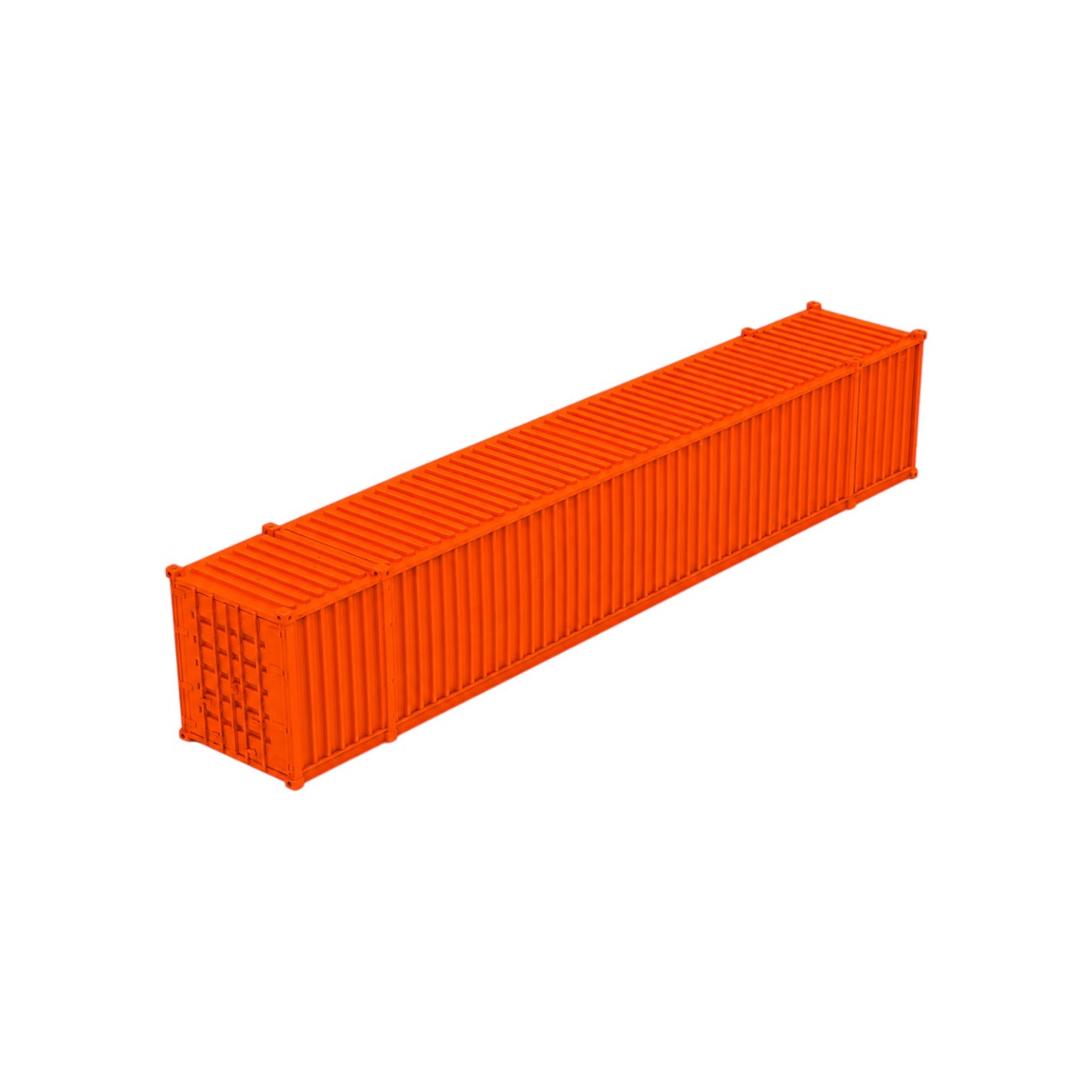 N Scale 1:160 53' Shipping Containers Orange 2pk