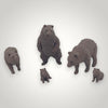 Bears with Cubs (5pk) - S Scale 1:64 - Brown