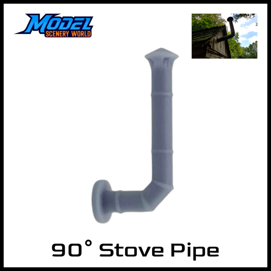 G Scale 1:24 90° Stove Pipe Resin Model