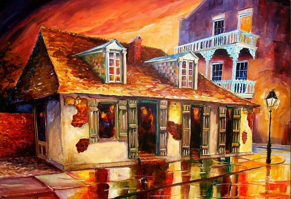 New Orleans Historic Lafitte's Blacksmith Shop and Bar - O Scale 1:48 Haunted