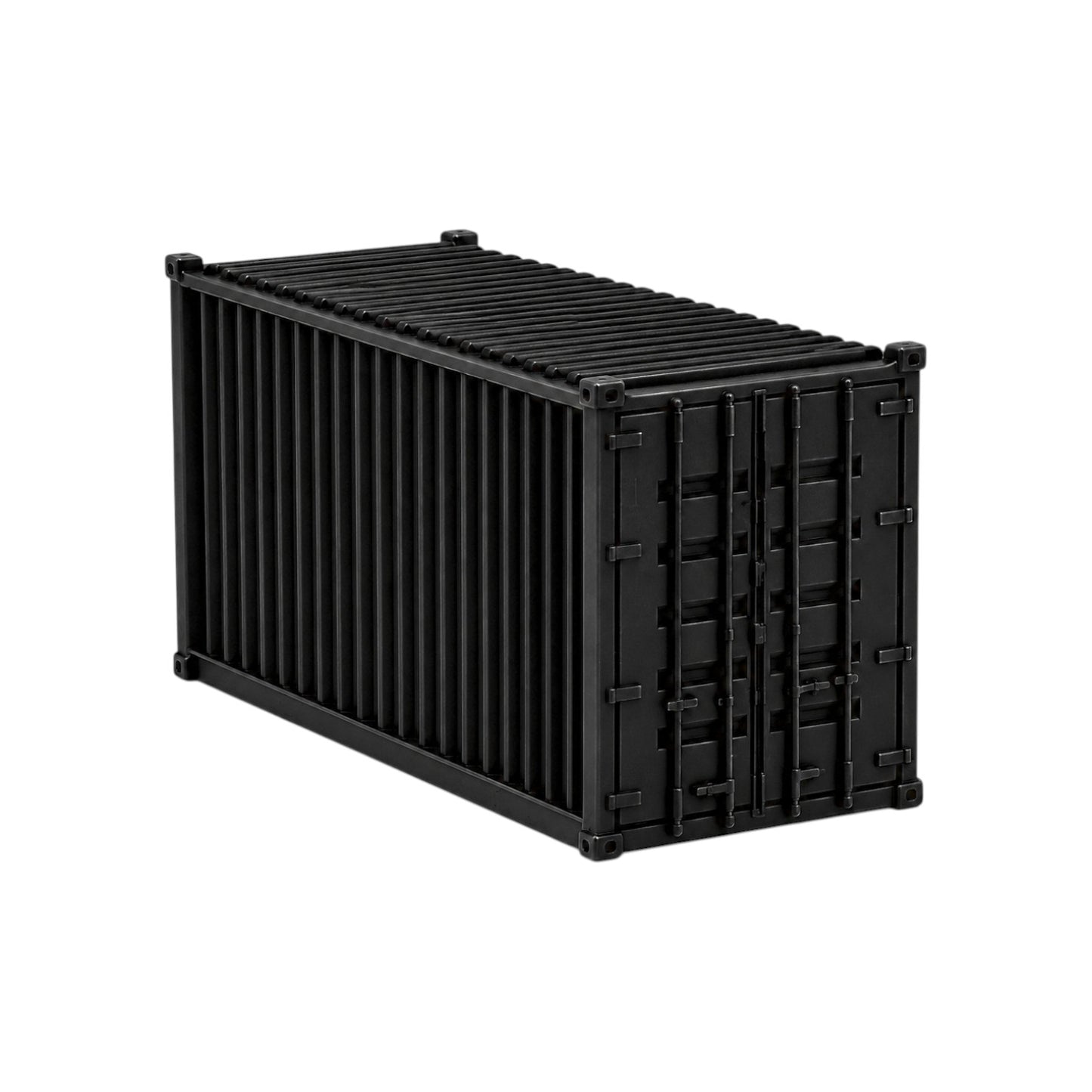 N Scale 1:160 20' Shipping Containers Black 2pk