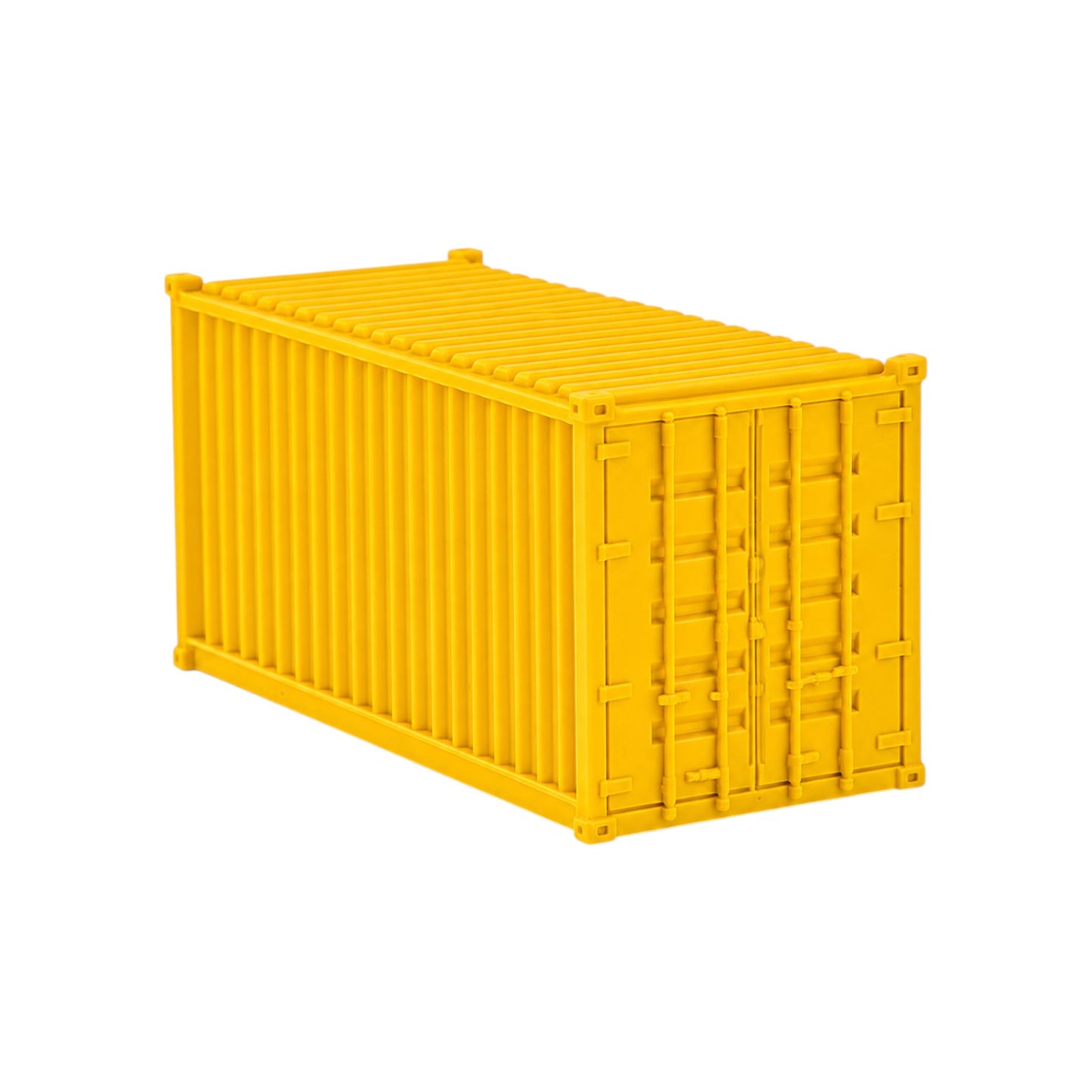 HO Scale 1:87 20' Shipping Containers Yellow 2pk