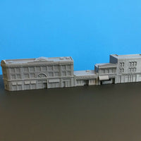City Block (5) Urban Town Buildings Set - T Gauge T Scale - 1:450 - No Assembly!