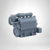 HO Scale 1:87 EMD 645 8-Cylinder Turbo Diesel Engine-Resin