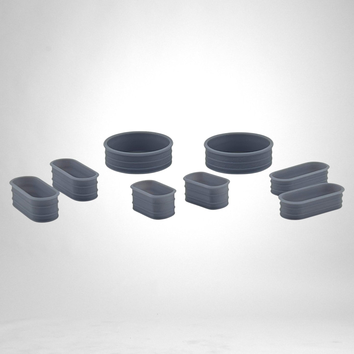 S Scale 1:64 Farm Troughs & Stock Tanks 8pc Set-Resin