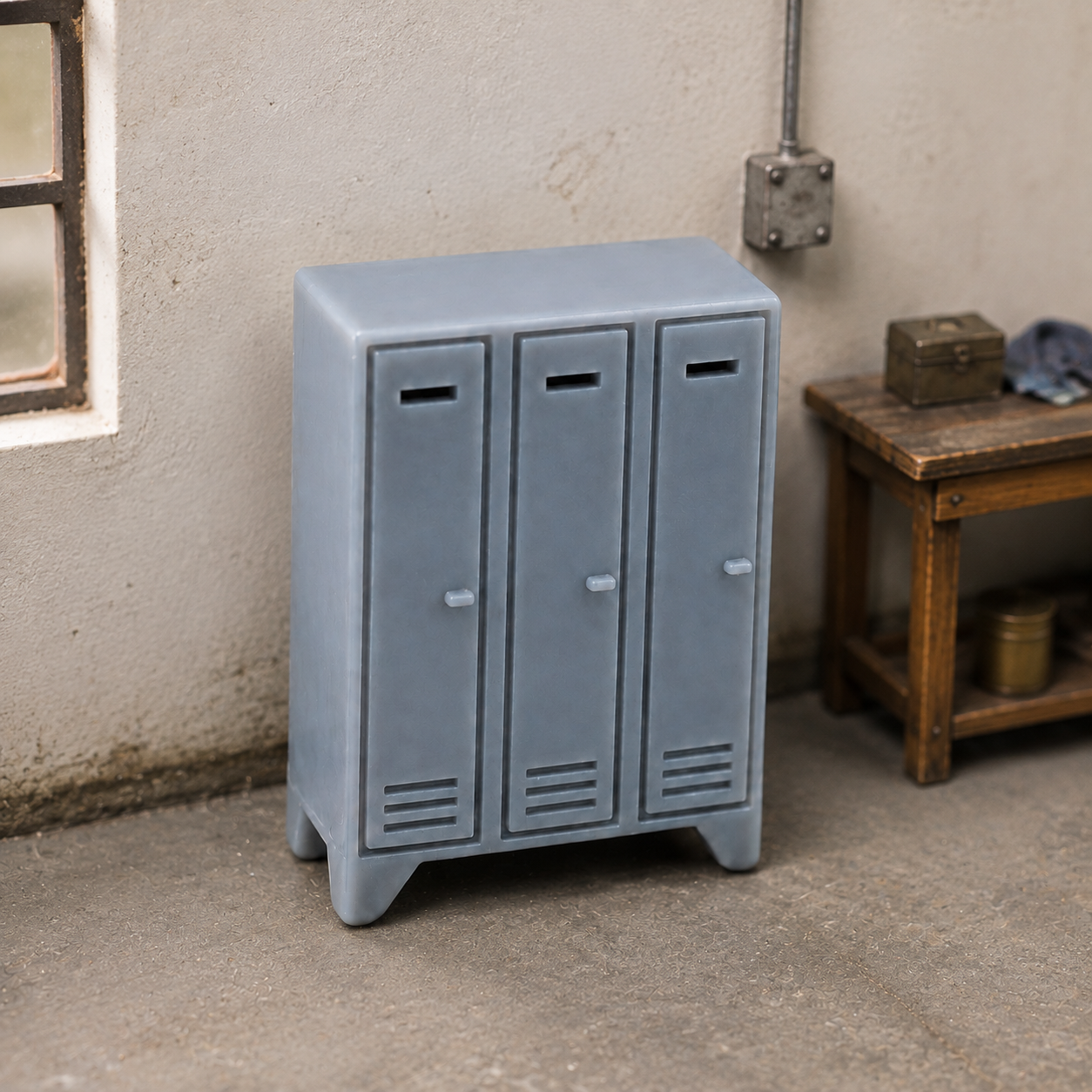 O Scale 1:48 Industrial Three-Door Resin Locker