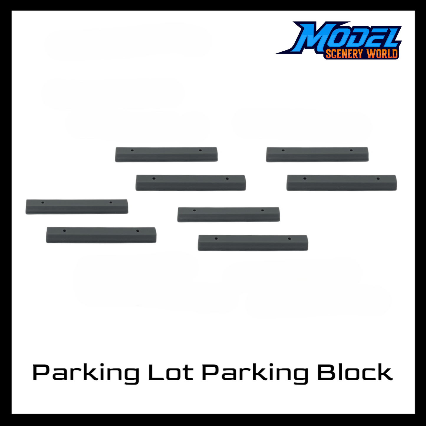 Parking Lot Parking Block (8pk) - O Scale 1:48 - Gray