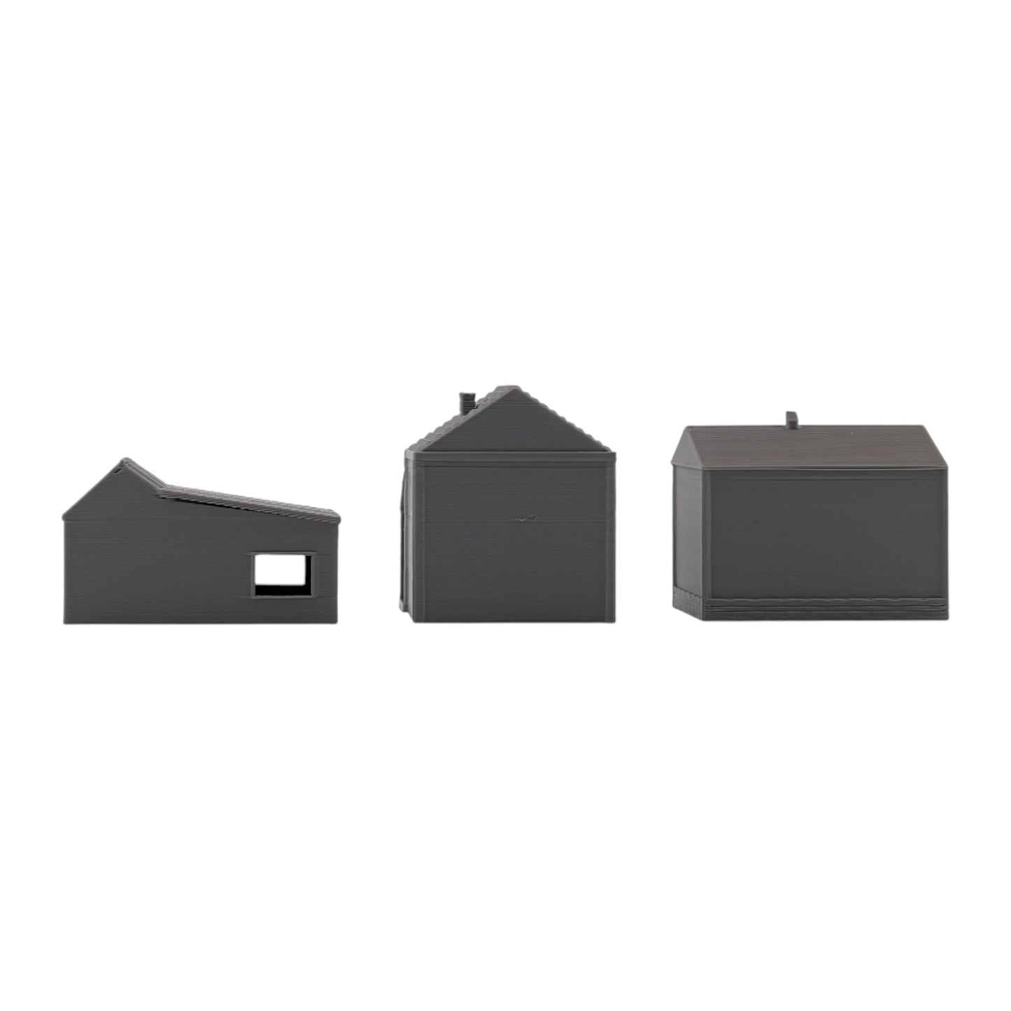 HO Scale 1:87 Abandoned Run-Down Houses 3pc Set