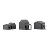 3pc Abandoned Houses Run Down Building Set - O Scale 1:48 Trackside Shanty