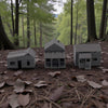 3pc Abandoned Houses Run Down Building Set - O Scale 1:48 Trackside Shanty