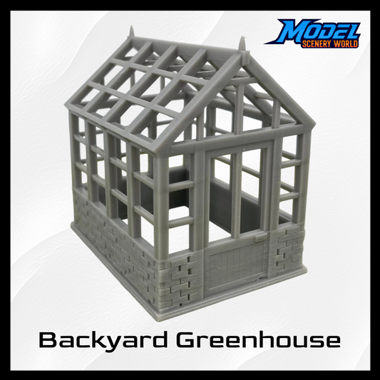 Z Scale 1:220 Greenhouse Backyard Resin Building