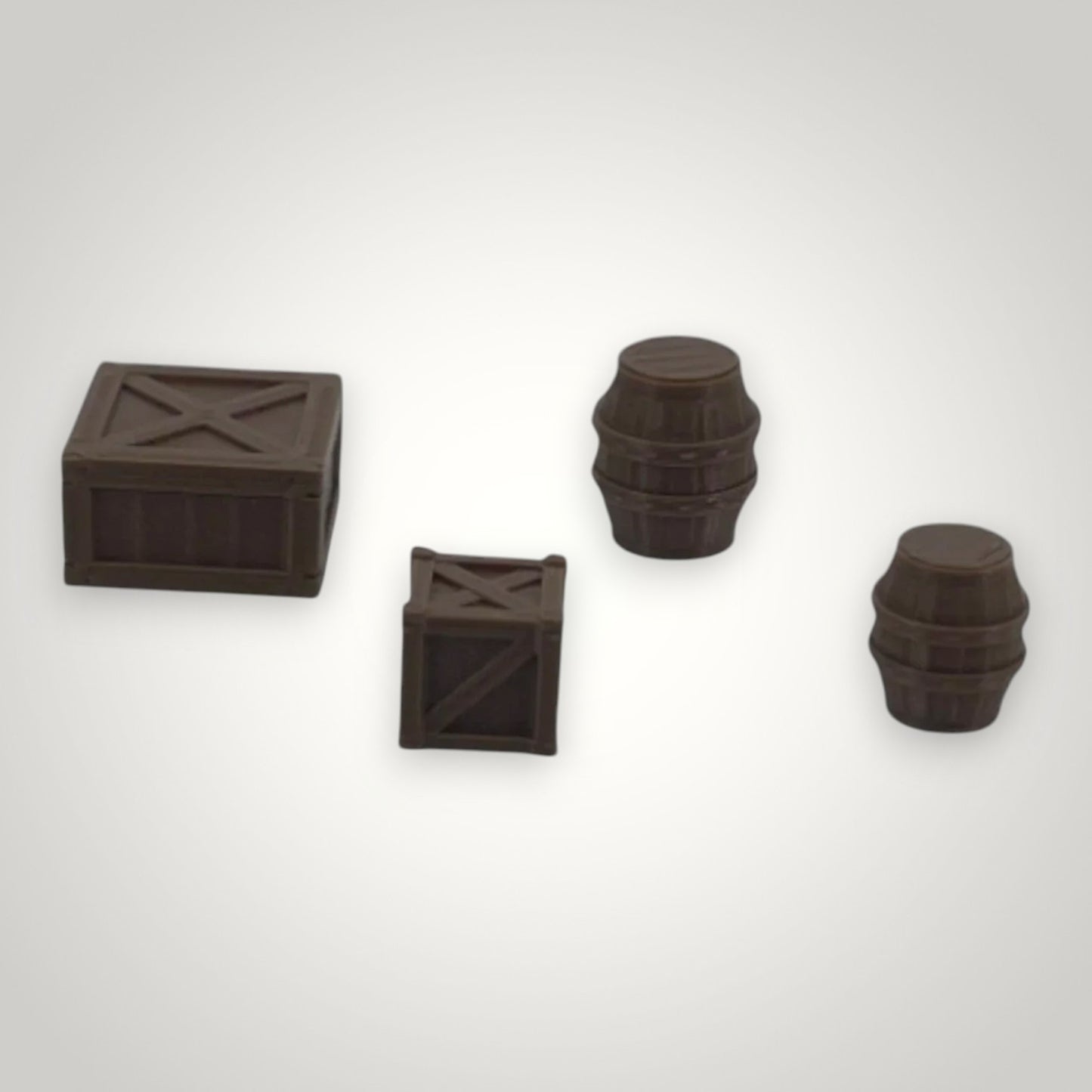 S Scale 1:64 Large Barrels & Crates Cargo 4pc Set