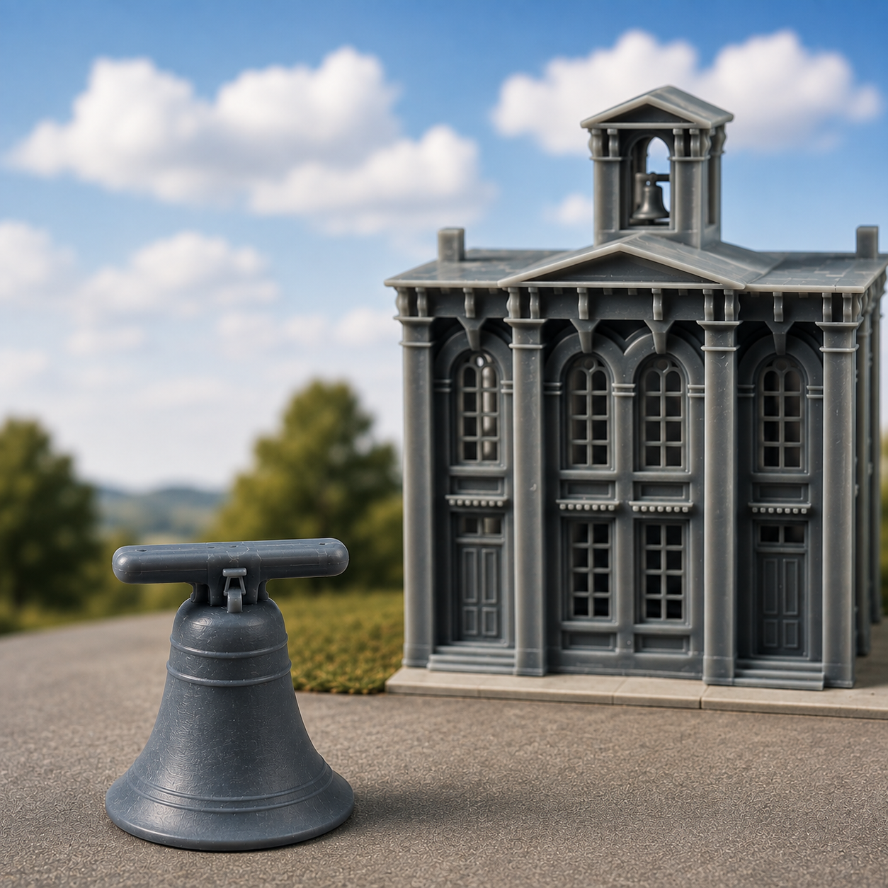 S Scale 1:64 Classic Town Hall Church Bell – Resin 2pk