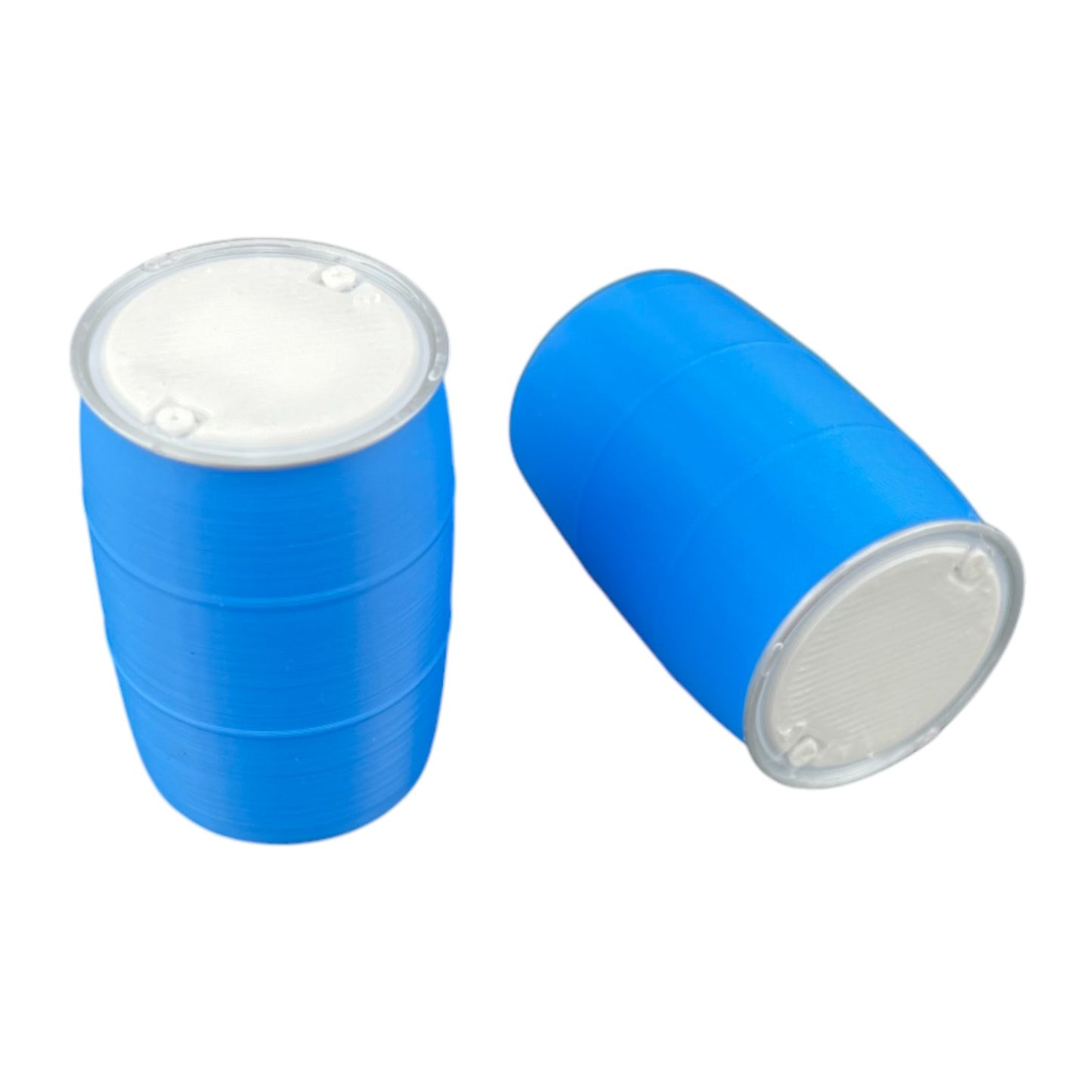 N 1:160 Plastic Drum Rain Barrel 12pc Set-Blue/White Top