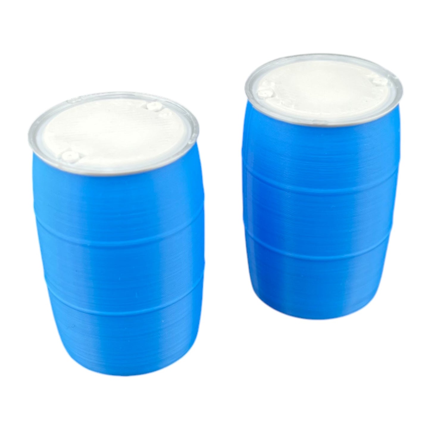 N 1:160 Plastic Drum Rain Barrel 12pc Set-Blue/White Top